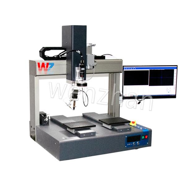 Quality Dual Head 5 Axis Desktop Robotic Iron Station Solder PCB Soldering Machine With Vision for sale