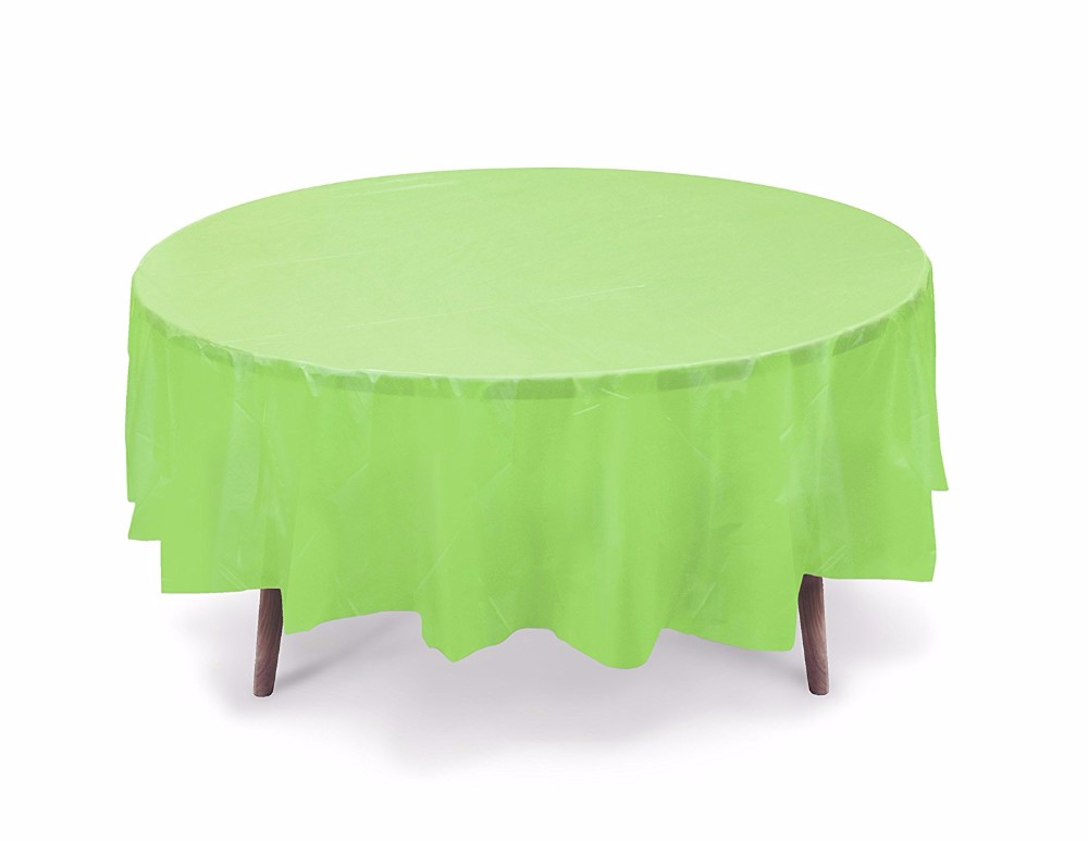 Heavy Duty Solid Color Plastic Table Cover for Rectangle Tables