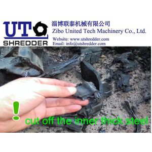 high efficiency rubber shredding machine/tyre shredder / waste rubber tire