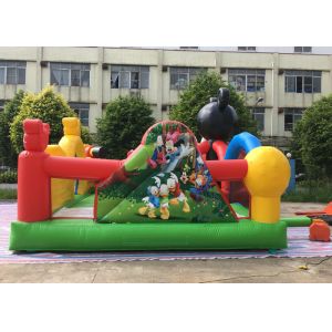 Amusement Disney Mickey Park Inflatable Jumping Bouncer With Hand Printing