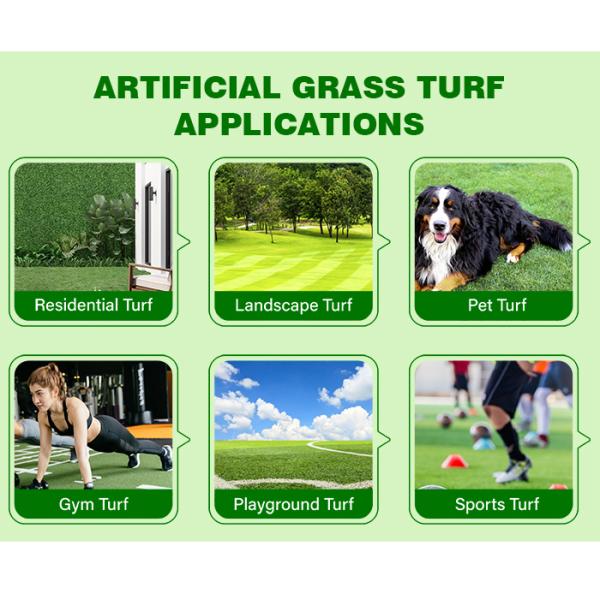 7000D PP Yarn Green Decorative Artificial Grass Mat For Wedding