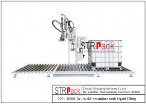 China Liquid Bucket Filling Machine For 200L 1000L Drum IBC Container Tank on sale