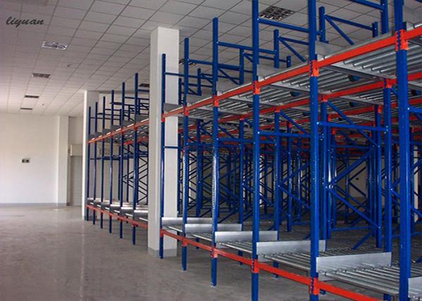 Quality Flexible Flow Through Racking System , Gravity Warehouse Roller Racking Systems for sale