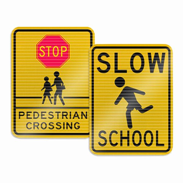 Quality 2mm Hexagon Reflective Traffic Signs Road Safety Mandatory Sign for sale