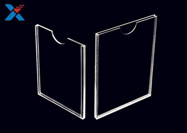 Quality Vertical Plastic Double Sided Sign Holder , Acrylic Holder Stand 8.5" X 11" for sale