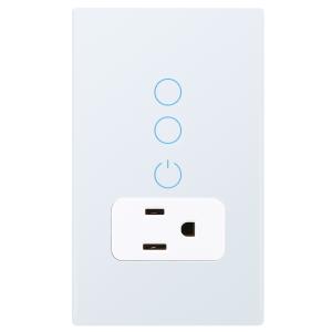 Buy cheap Glass Touch WiFi Switch And 2 Gang WiFi Socket For Smart Home Control product