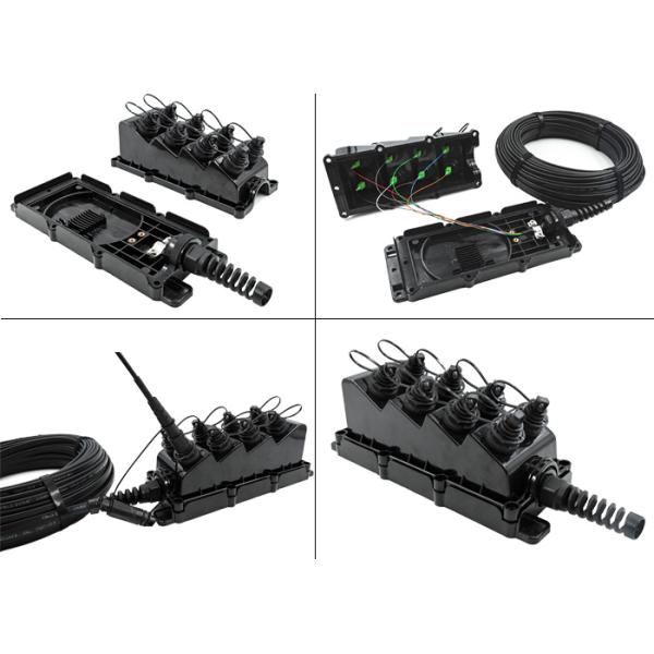 16Cores Outdoor Waterproof Enclosure Box FTTX Fiber Optical Distribution Box Black Color