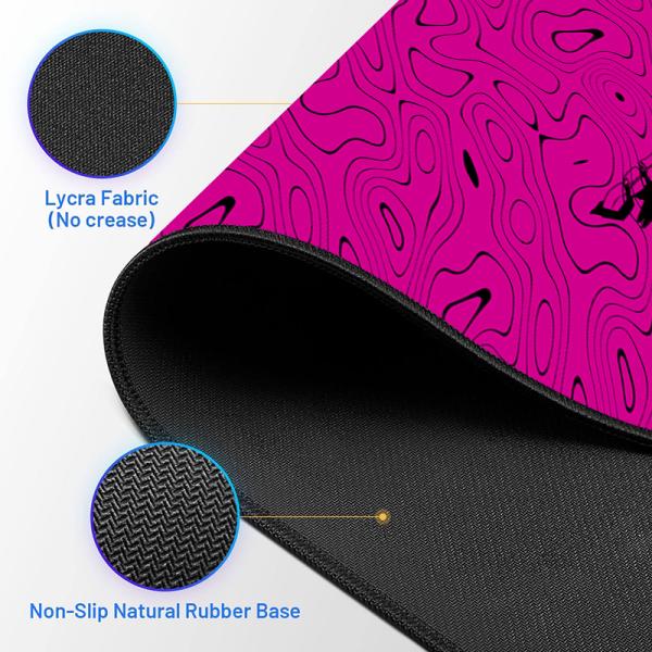 Custom Pattern Lock Edge Office Helper Mouse Pad Gaming Style Durable Rubber Material