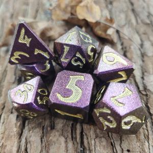 China Card Game RPG Dice Set ZincFor Dungeons And Dragons​ Metal Polyhedral Black on sale