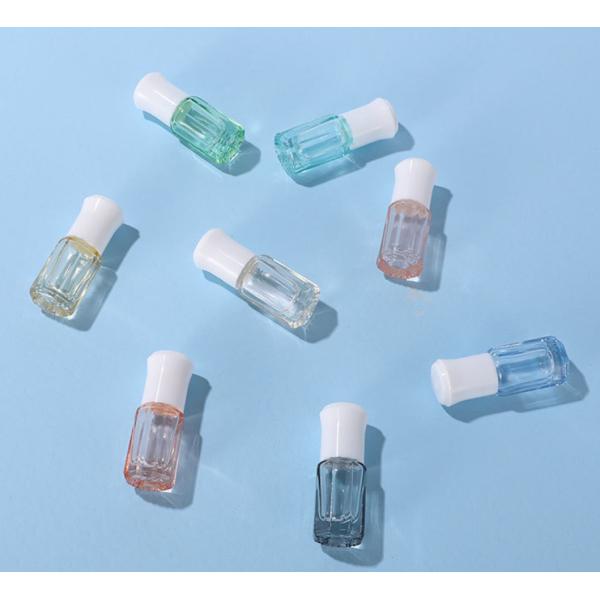 Color Octagonal Small Glass Bottles With Rollerball Compact And Lightweight Available In A Variety Of Colors
