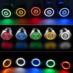 16mm Cut-out Size Lighting Push Button Switch with 1A Current Rating for