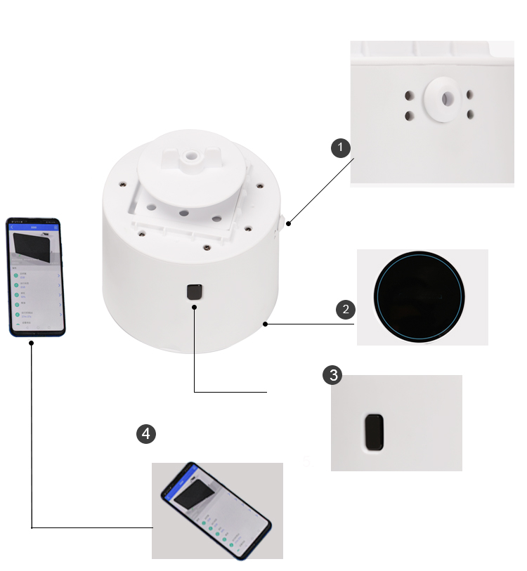 Ceiling Suspended DC12V Wifi Aroma Diffuser With Remove Odor Function
