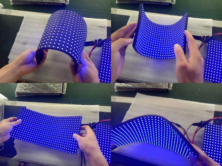 Deformable LED display panel
