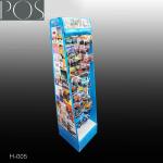 customized peg hooks toys cardboard display stand