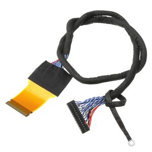 Buy cheap 51 Pin LCD LVDS Cable Assembly Left Power Supply Dupont Connector With FPC product