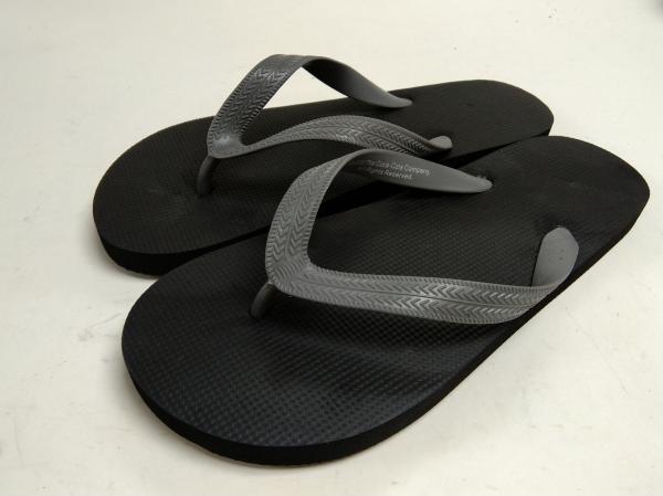 Quality Black Recycled Summer Beach Flip Flop With TPU Strap For Men for sale