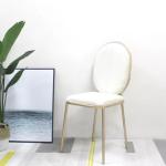 Curved Back Iron Plated Leg Gilded Chairs Multiple Function For Home