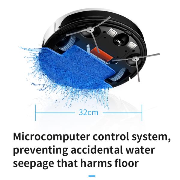 Cordless Remote Control Cleaning Robot 1800PA Suction With 14.8V Li - Ion Battery