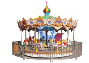 Buy cheap QiangLi 24 Seats Luxury Carousel , Large Merry Go Round For Theme Park product