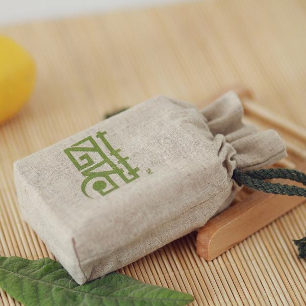 Quality Square base Personalize LOGO cotton linen bag drawstring pouch custom travel grains access for sale