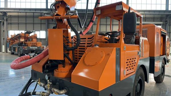 Cummins Engine Powered Robotic Shotcrete Machine with 4 Sections and 3 Levels of