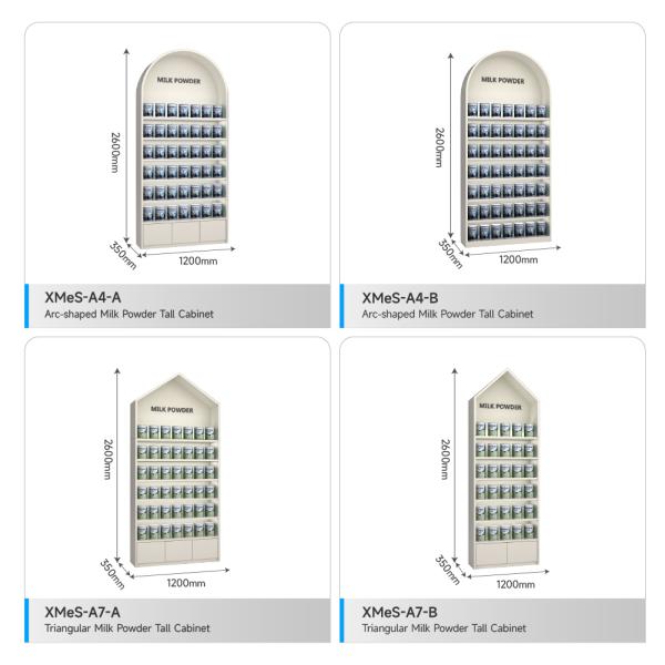 Baby Display Rack Irregular-Shaped Paper Goods High Cabinet with Adjustable Shelves for Mom & Baby Store Design