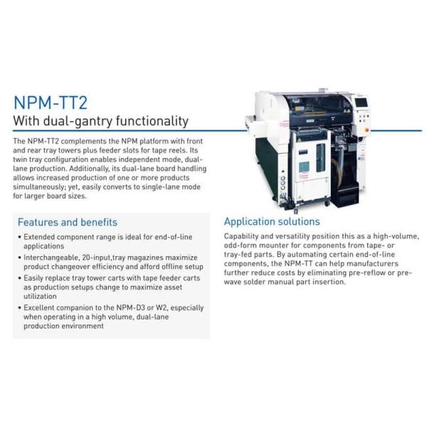 SMT Assembly Machine NPM Machine NPM-TT2 SMT Chip Mounter Machine