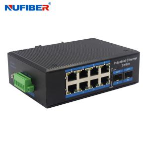 China Unmanaged Industrial SFP Ethernet Switch Gigabit 2 SFP to 8 RJ45 Ethernet Switch Din Rail Mount DC24V on sale