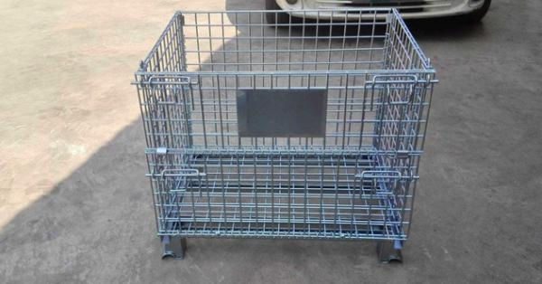 Quality Mobile Steel Mesh Containers Stillage Collapsible Metal Mesh Containers for sale