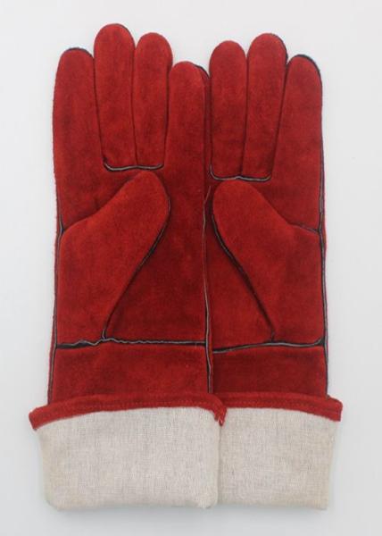 Quality Welder Gauntlet Welding Gloves Heat Resistant Customized Logo OEM Service for sale