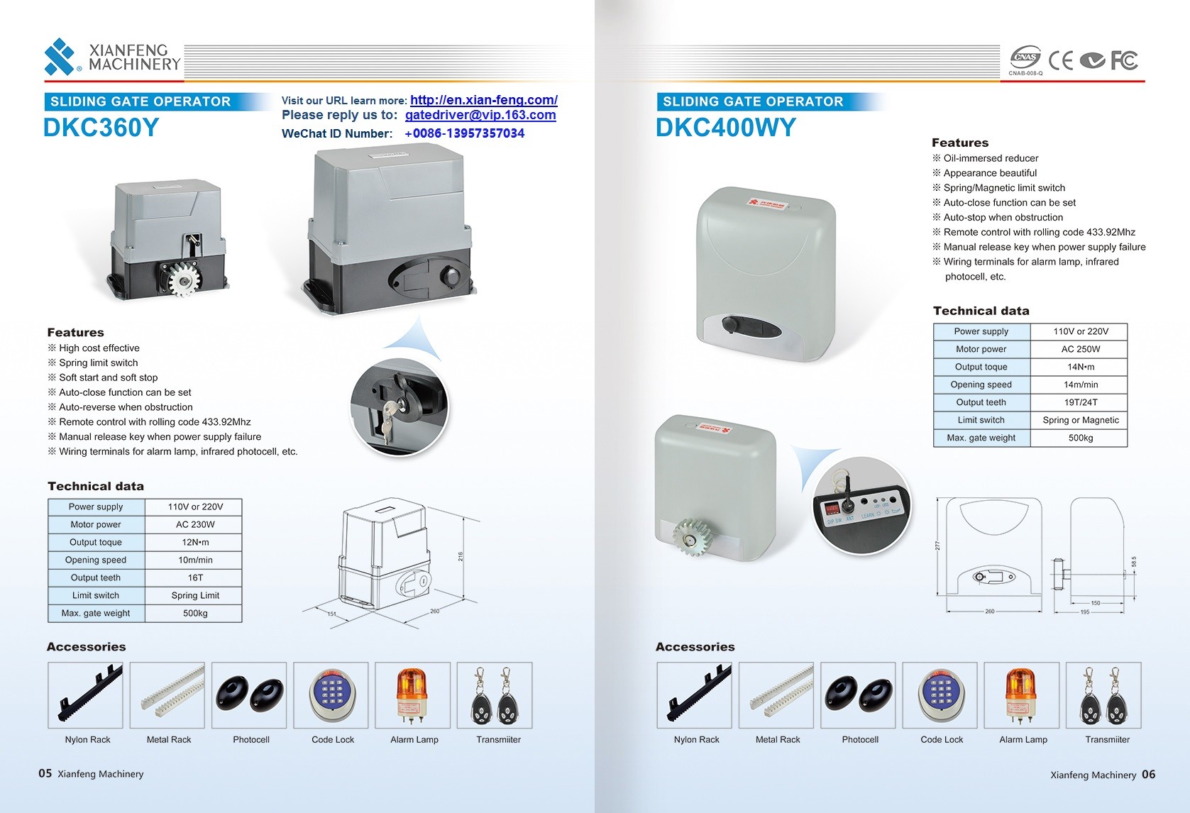 AC Sliding Gate Opener Motor Reducer