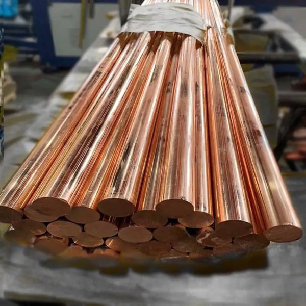 Quality C65500 C68700 Solid Copper Round Rod Stock Polished Surface 150mm Din2448 99.995% Pure for sale