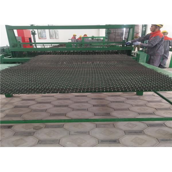 Semi Automatic Mine Sieving Mesh Weaving Machine , Wire Mesh Making Machine