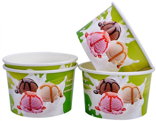 Quality Single Wall Frozen Yogurt Paper Cups , Paper Ice Cream Pint Containers for sale