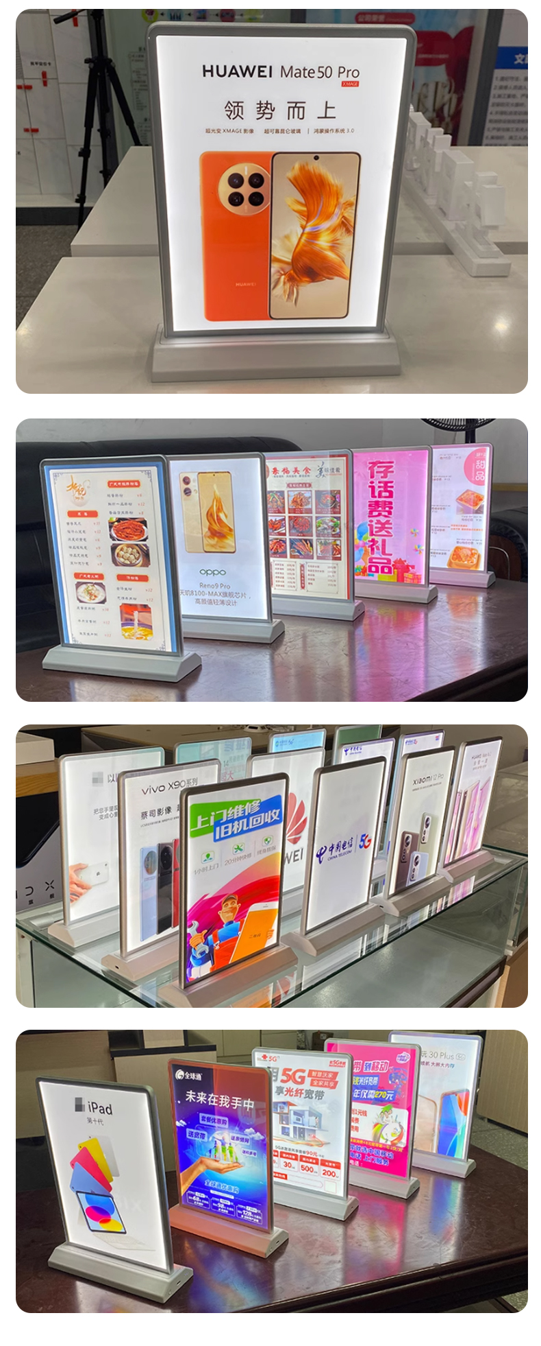 Upgrade Your Menu Display with Our Indoor LED Light Box Battery Powered and Durable