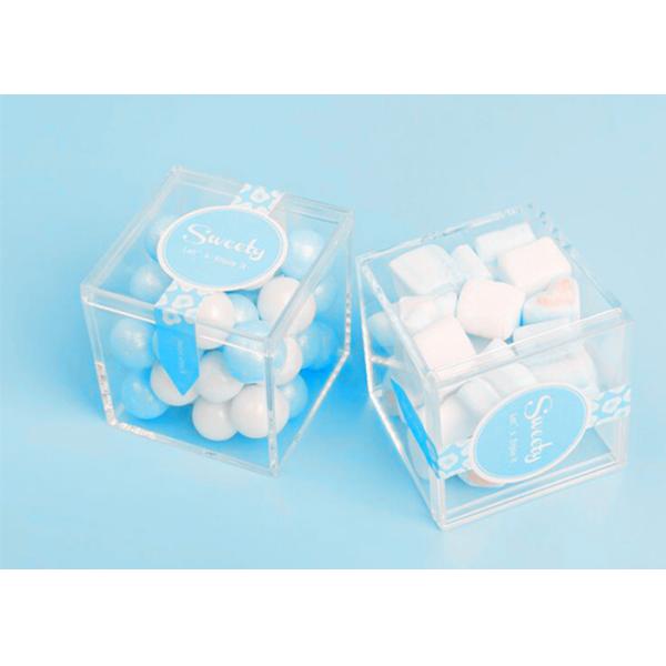Mini Acrylic Candy Box In Clear Color With Lid For Wedding Gift