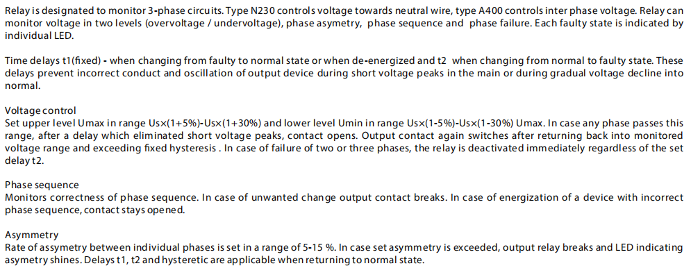 DV2-10 Miniature Voltage Monitoring Relay