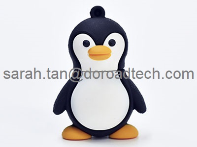 Cartoon USB Flash Drive High Speed Customized Cute Penguin PVC USB Stick