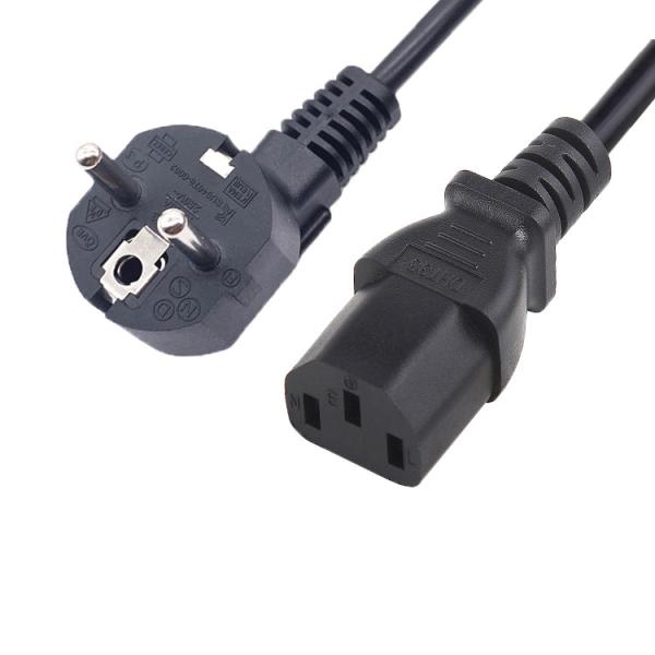 Quality Electrical 3 Pin Power Cord ,IEC KC Korea C13 C5 Extension Cable 1.5m 1.8m for sale