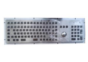 China 107 Keys USB Metal Computer Keyboard With Industrial Trackball / Numeric Keypad on sale