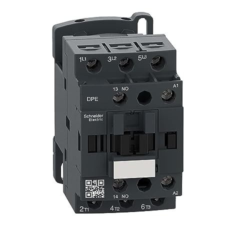 Schneider Electric - DPE18B7 Easy TeSys IEC Contactor, 7.5HP, 480V, 24VAC Coil, DIN-Rail Mount/Screw Fixing