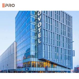 Aluminium Curtain Wall With Decoration And CAD Drawing Design Using Aluminium Alloy Frame