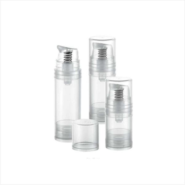 Quality 5ml 10ml 15ml Round Single Wall Cosmetic Airless Pump PP Bottle For Lotion Essence And Cream for sale
