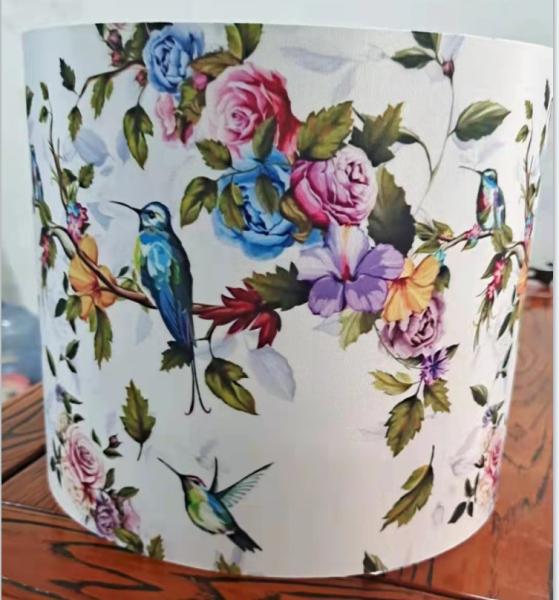 Quality Drum Shape Fabric Outer Digital Print Lampshades For Pendant for sale