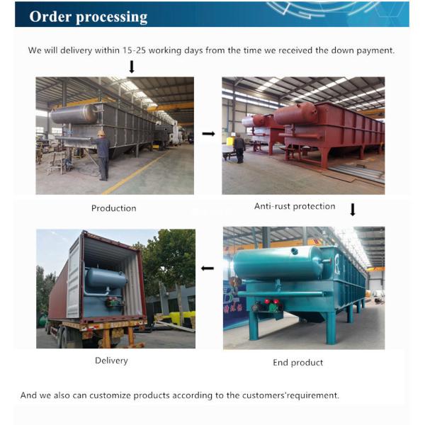 1000L/Hour Air Flotation Type Wastewater Purification System for Oil Grease Treatment