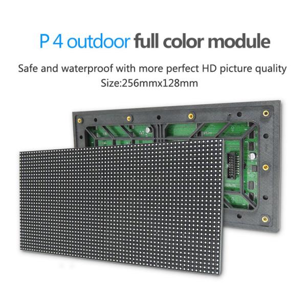 High Resolution Outdoor Full Color LED Module , Waterproof LED Panel Module P4