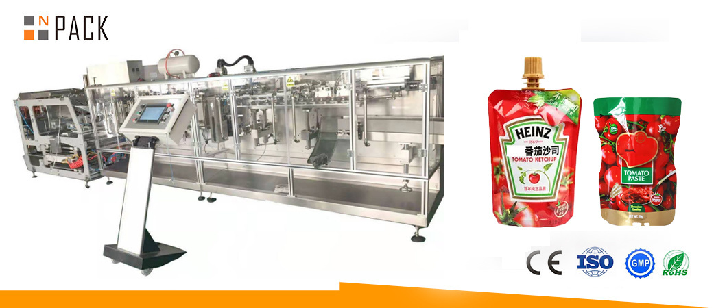 Npack Full Automatic Horizontal Doypack Packaging Filling and Sealing Zipper Pouch Sauce Paste Honey Packing Machine