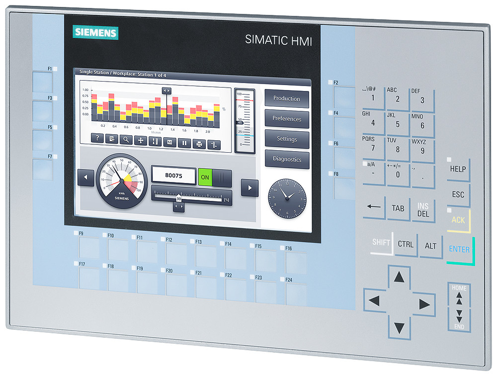 6AV2124-1GC01-0AX0 Siemens SIMATIC HMI KP700 Comfort Panel With 7" Widescreen TFT Display