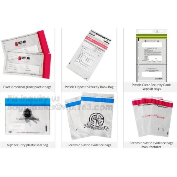 money locking security bag courier plastic bag, plastic self adhesive evidence bag/security bag, Temper-Evident Bags, De