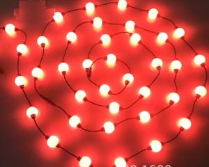 China 10 ft reel DMX 24v 50mm RGB pixel led light strings globe 3D balls for outdoor decoration project on sale